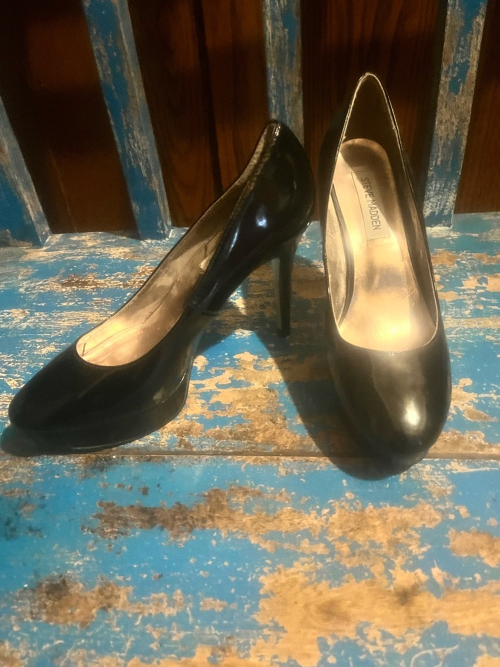 Steve Madden Black Patent Stiletto Pumps